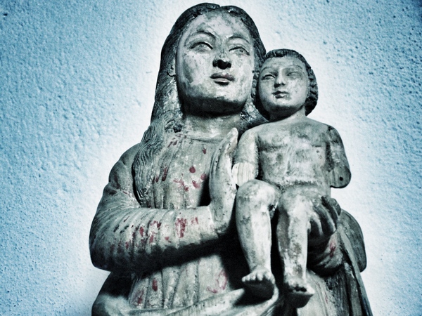 Mary & Child Sculpture - Convent of San Payo, Minho  